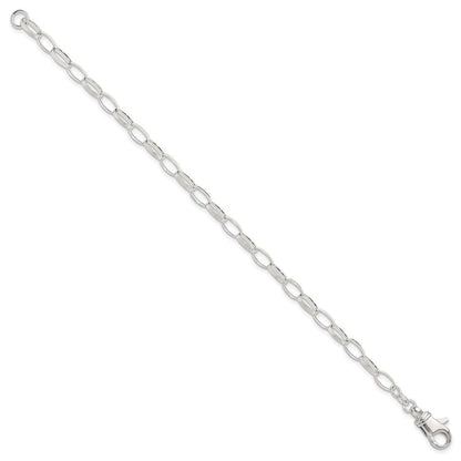 Sterlingsilber Massiv Poliert Fantasieglieder Armband