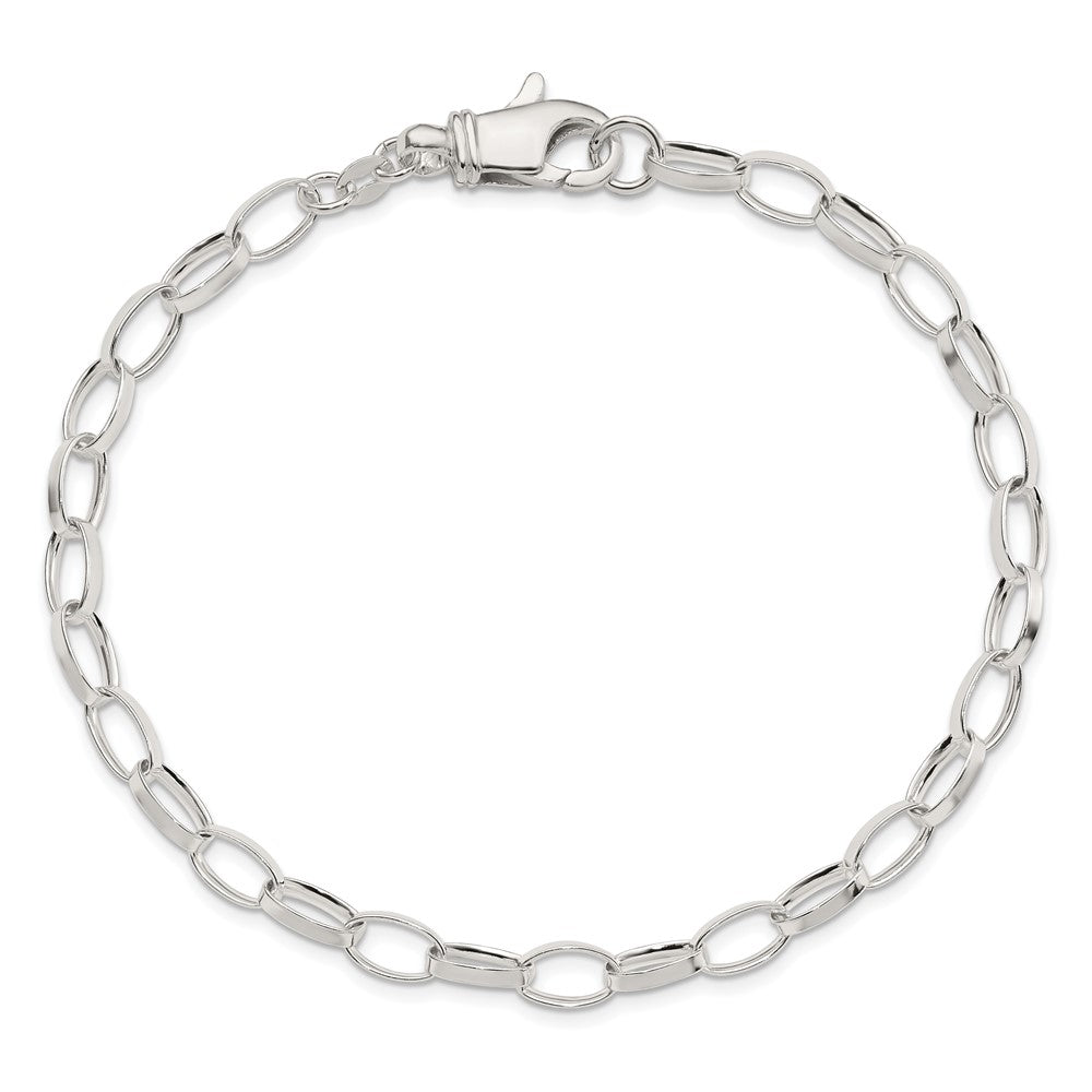 Sterlingsilber Massiv Poliert Fantasieglieder Armband