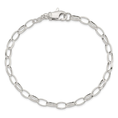 Sterlingsilber Massiv Poliert Fantasieglieder Armband