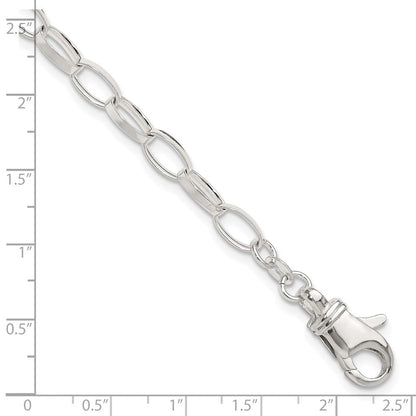 Sterlingsilber Massiv Poliert Fantasieglieder Armband