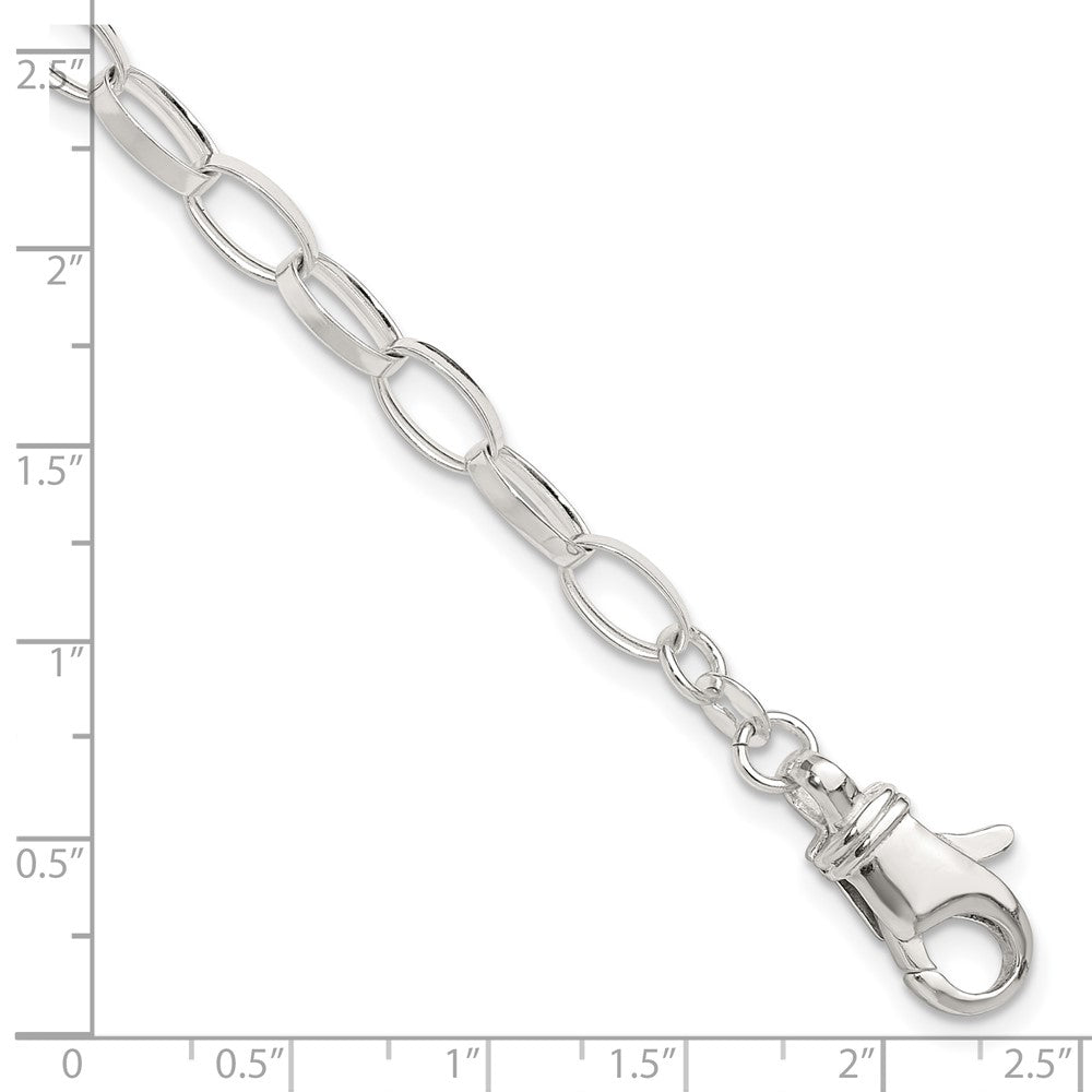 Sterlingsilber Massiv Poliert Fantasieglieder Armband