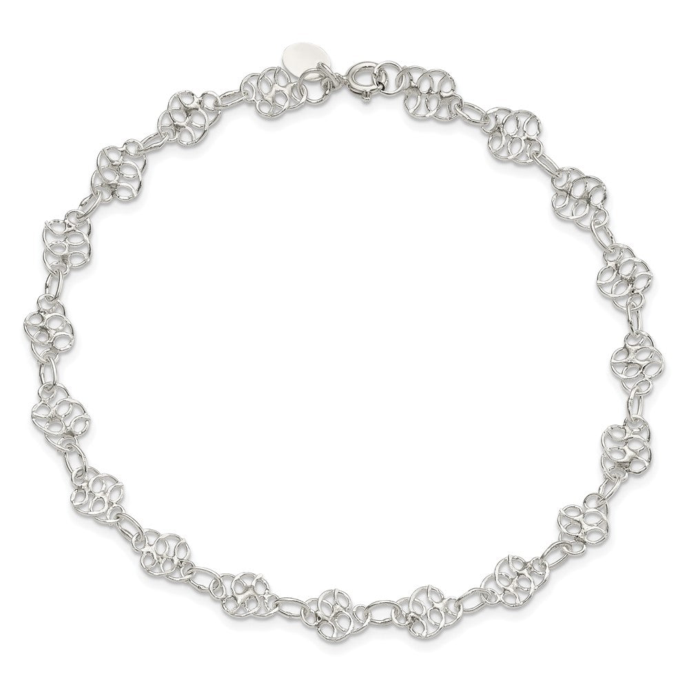 Sterlingsilber Fantasie Poliert Gliederarmband