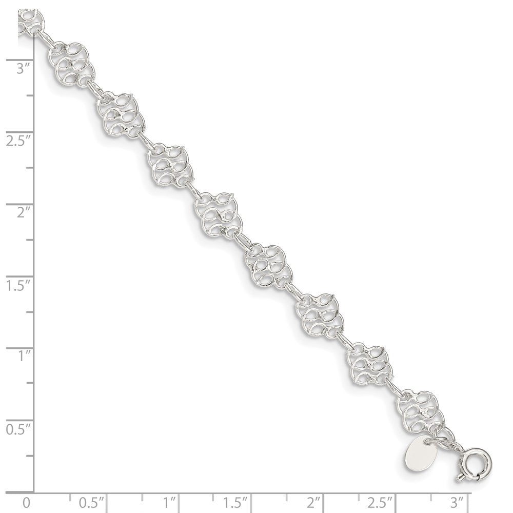 Sterlingsilber Fantasie Poliert Gliederarmband