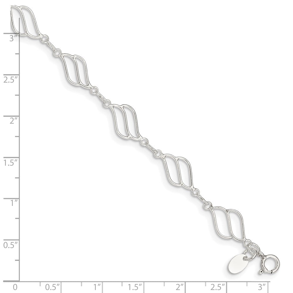 Sterlingsilber Fantasie Poliert Gliederarmband