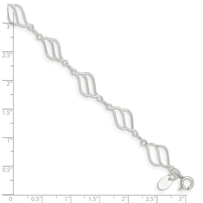 Sterlingsilber Fantasie Poliert Gliederarmband