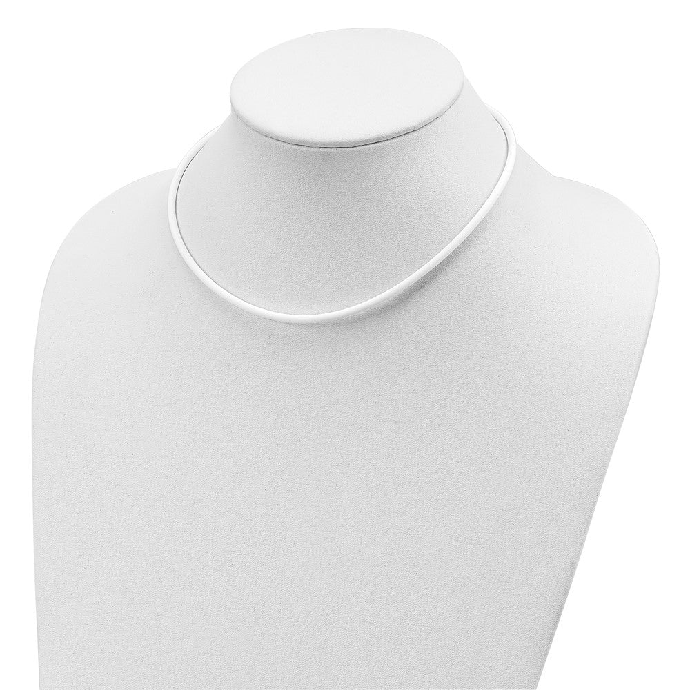 Sterlingsilber 16inch 3mm Weiß Gummi Kordel Halskette
