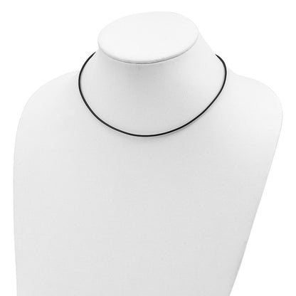 Sterlingsilber 1.5mm Schwarz Leder Kordel Halskette