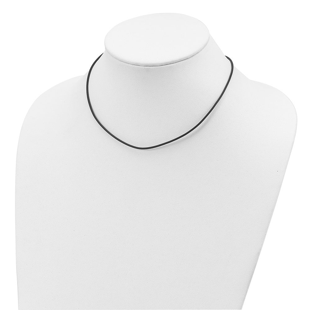 Sterlingsilber 1.5mm Braun Leder Kordel Halskette