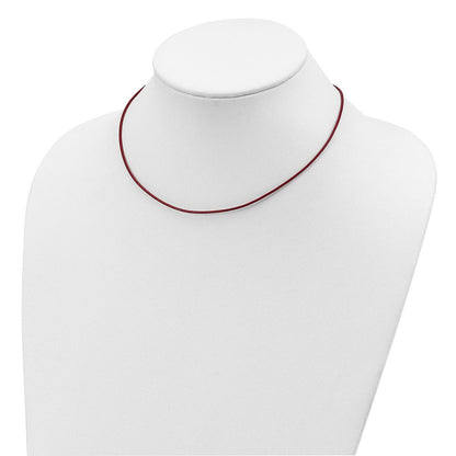 Sterlingsilber 1.5mm Poppy Leder Kordel Halskette