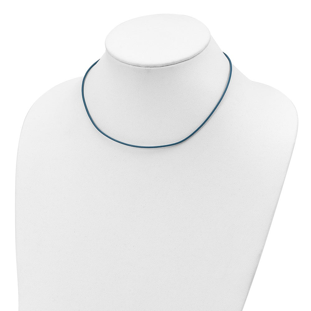 Sterlingsilber 1.5mm Cornflower Leder Kordel Halskette