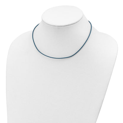 Sterlingsilber 1.5mm Cornflower Leder Kordel Halskette