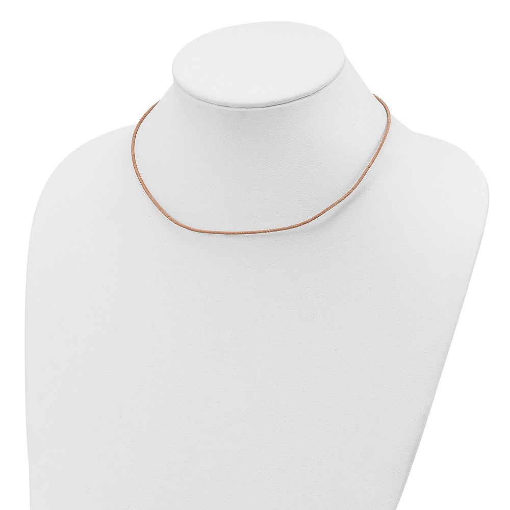 Sterlingsilber 1.5mm Natürlich Leder Kordel Halskette