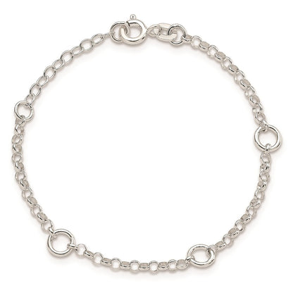 6 Zoll Sterlingsilber Poliert Fantasie Erbs Kette Kinder Armband