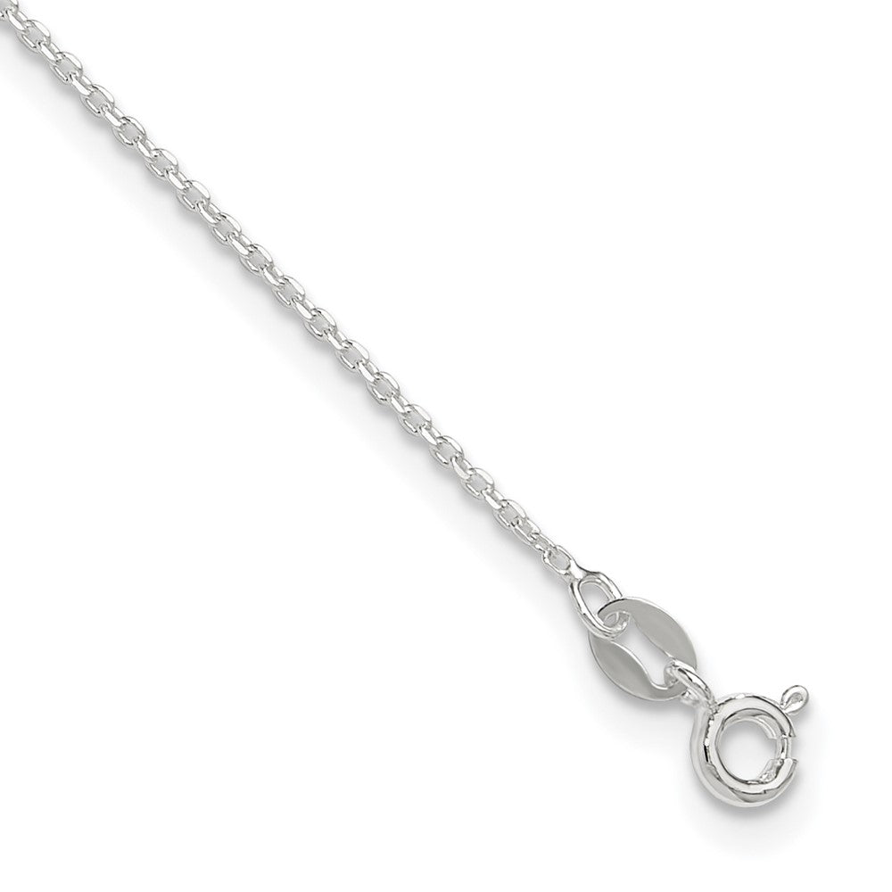 Sterlingsilber 1mm Diamantiert 9 Zoll Plus 1 Zoll Verlängerung. Fußkettchen