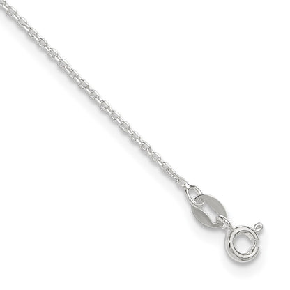Sterlingsilber 1mm Diamantiert 9 Zoll Plus 1 Zoll Verlängerung. Fußkettchen