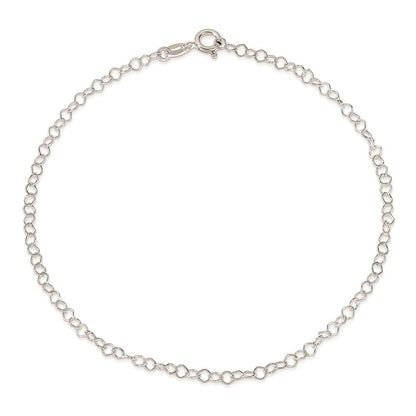 Sterlingsilber 2.5 Mm Fantasie Fußkettchen