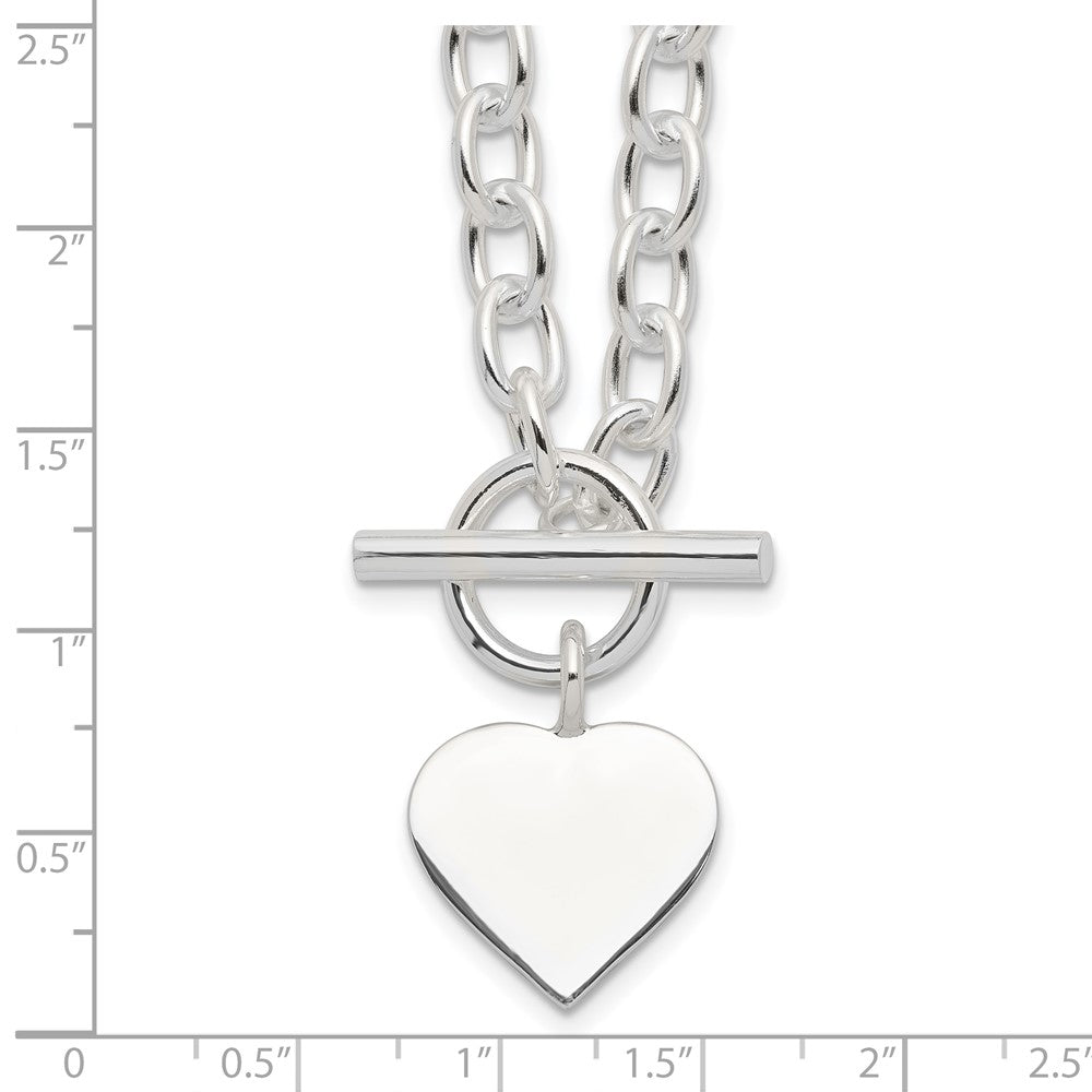 Sterlingsilber Gravierbar Herz Halskette