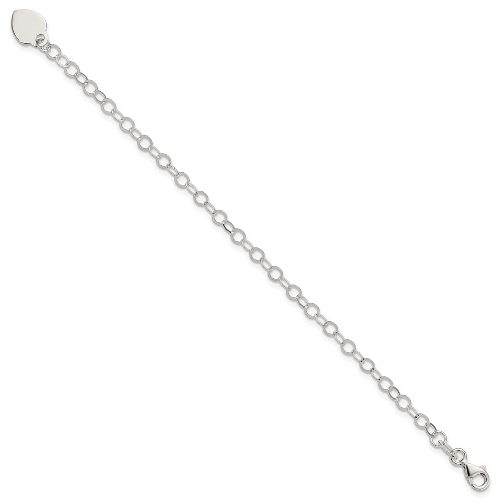 Sterlingsilber Gravierbar Herz Charm Childs Armband
