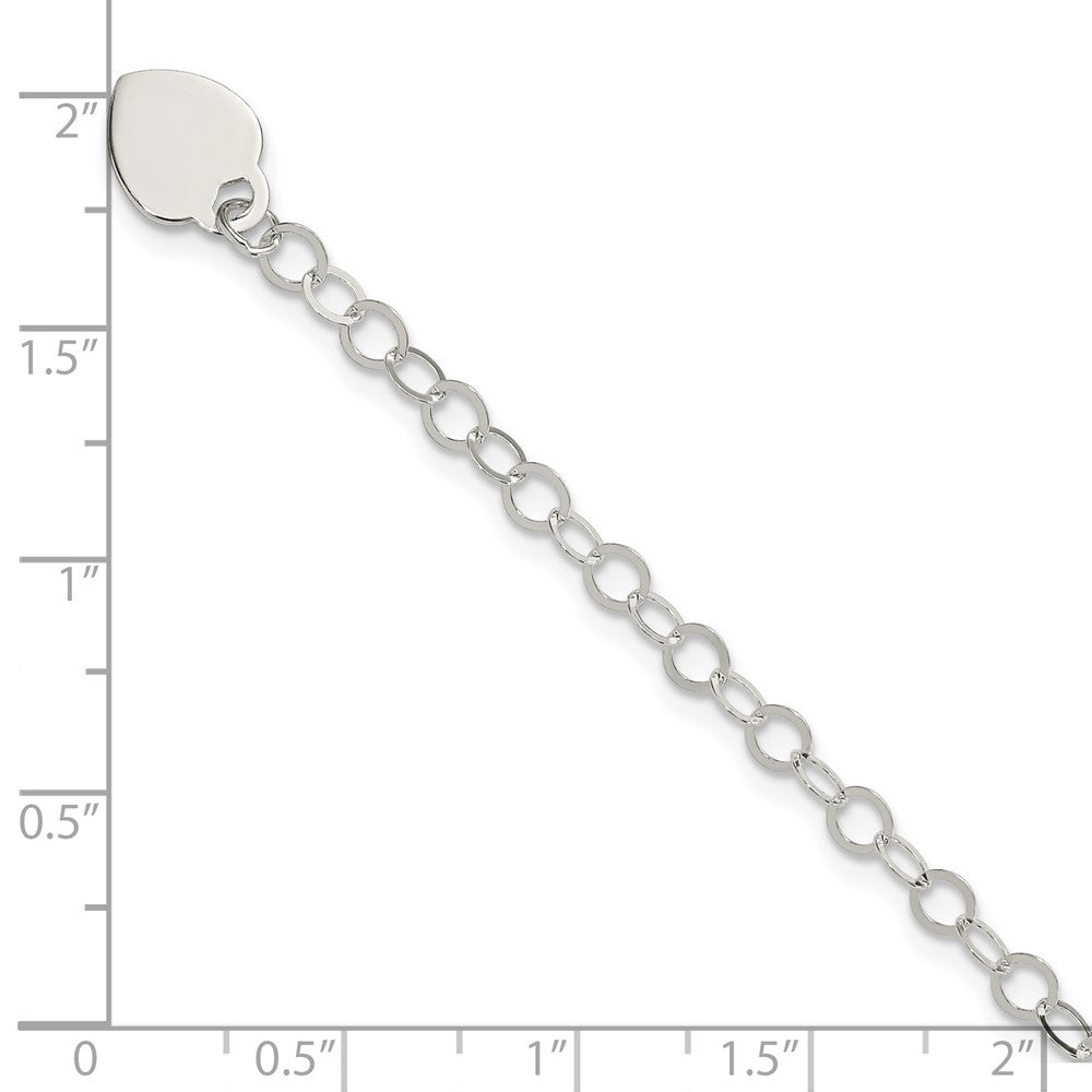 Sterlingsilber Gravierbar Herz Charm Childs Armband