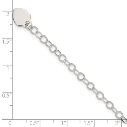 Sterlingsilber Gravierbar Herz Charm Childs Armband