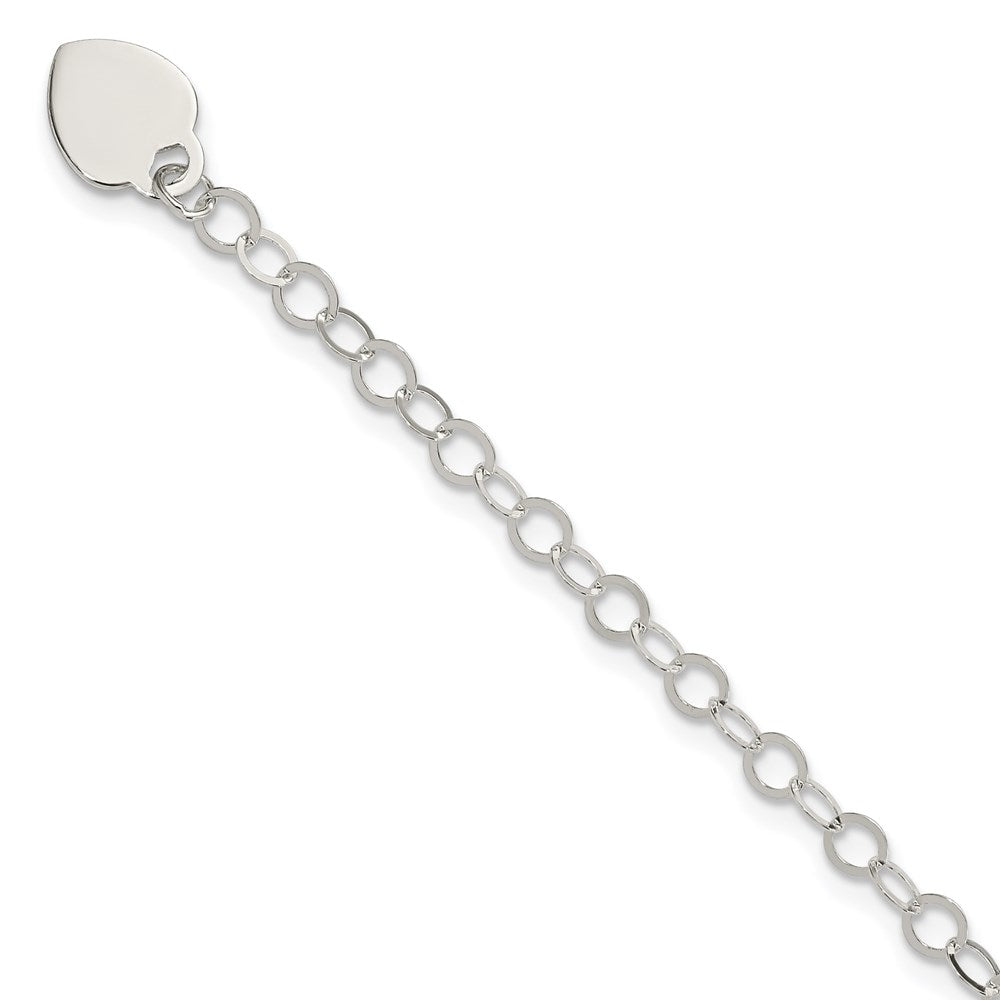 Sterlingsilber Gravierbar Herz Charm Childs Armband