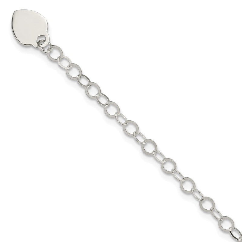 Sterlingsilber Gravierbar Herz Charm Childs Armband