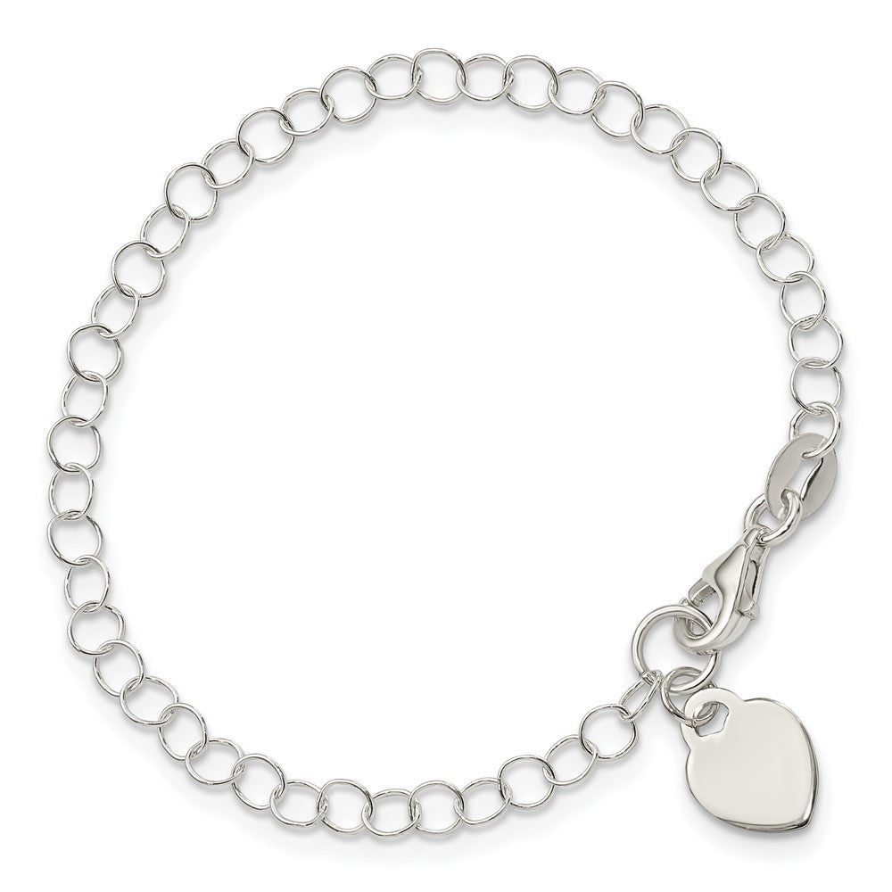 Sterlingsilber Herz Charm Childs Armband