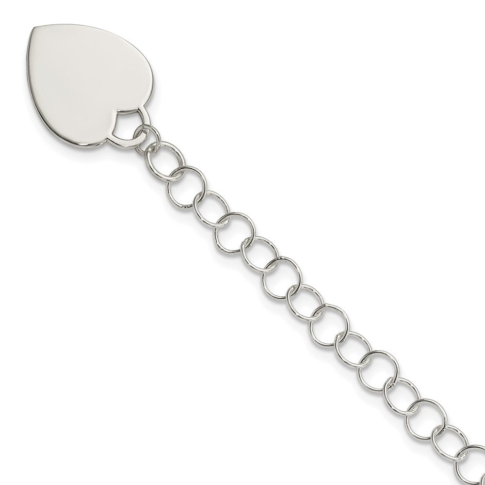 Sterlingsilber Gravierbar Herz Childs Armband