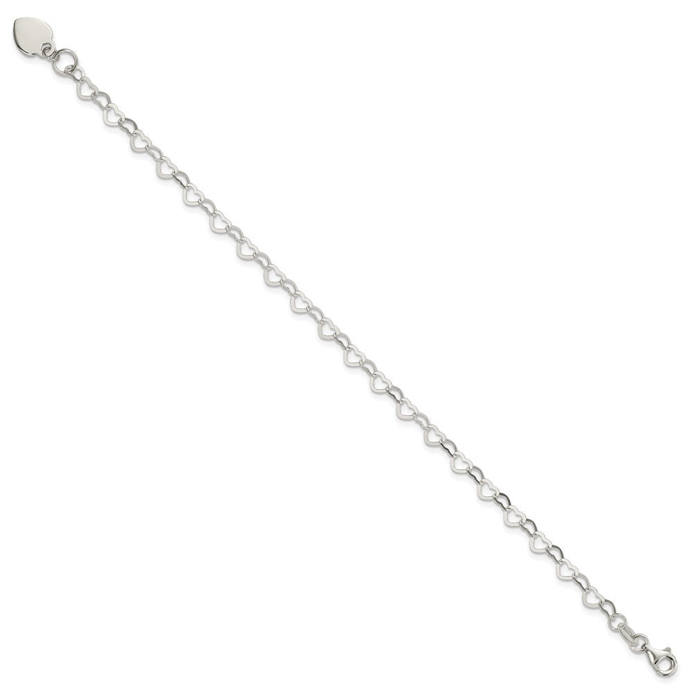 Sterlingsilber Herz Glieder Childs Armband