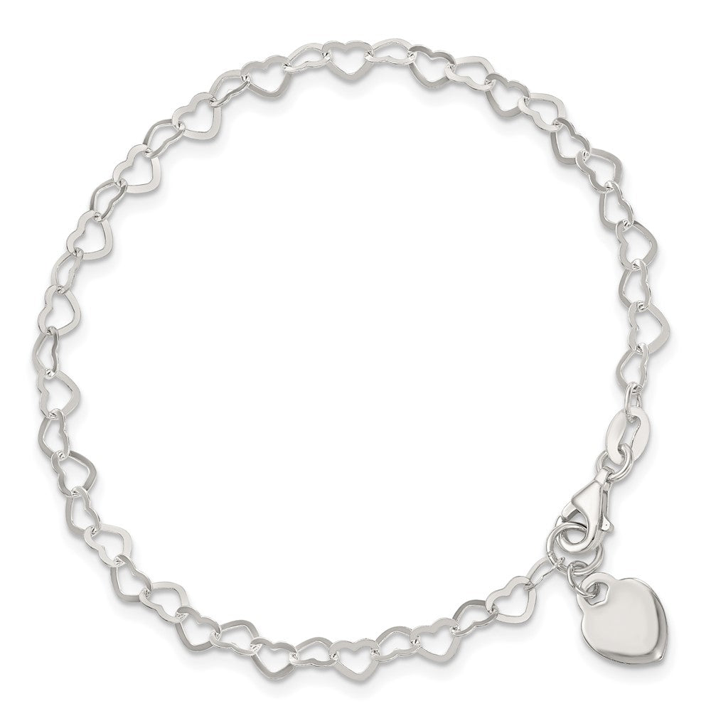 Sterlingsilber Herz Glieder Childs Armband