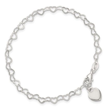 Sterlingsilber Herz Glieder Childs Armband
