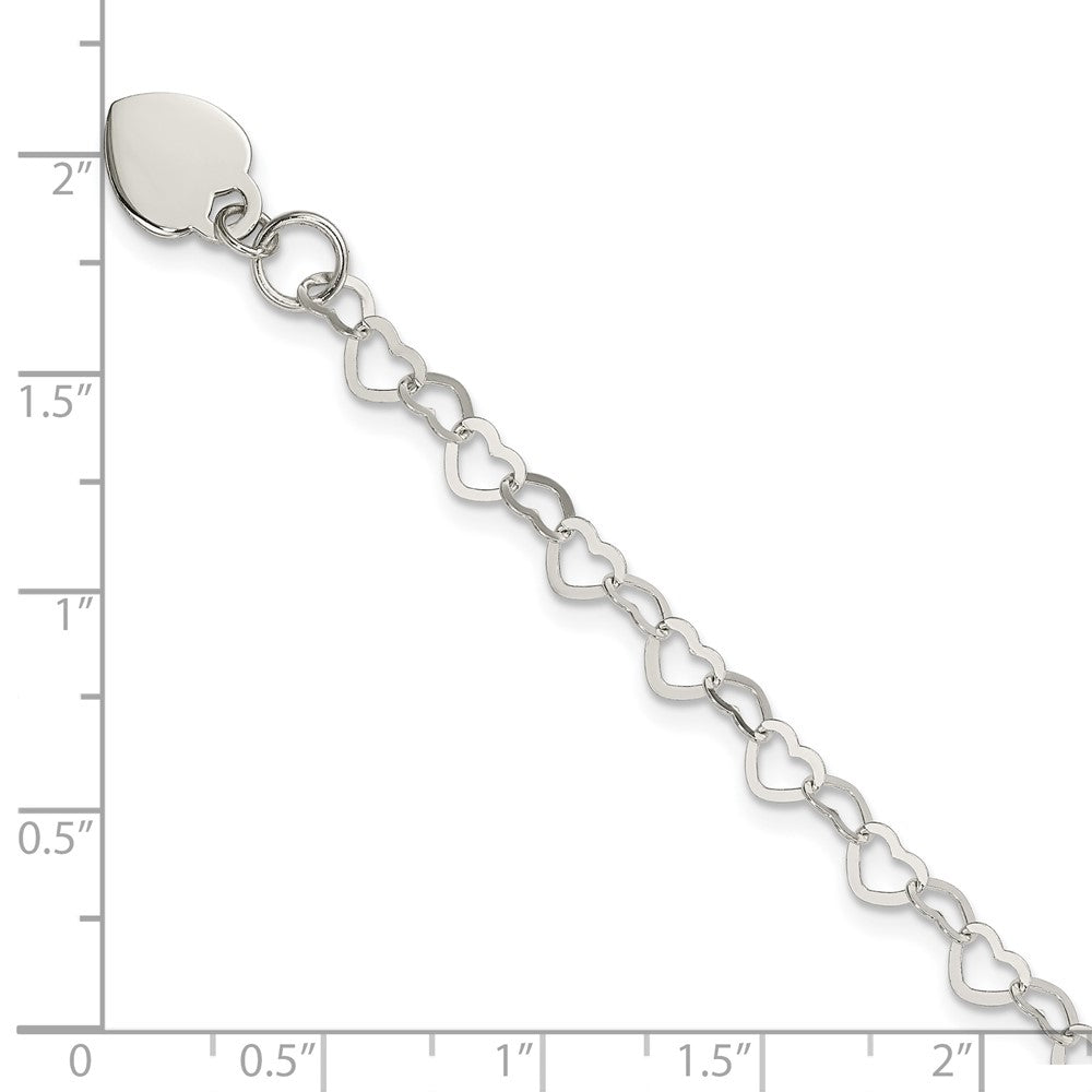 Sterlingsilber Herz Glieder Childs Armband