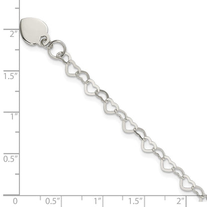 Sterlingsilber Herz Glieder Childs Armband