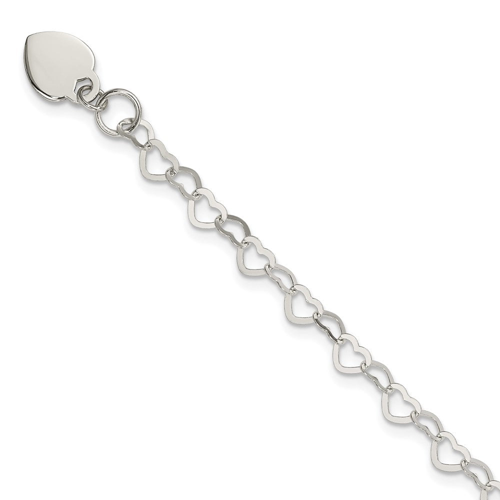 Sterlingsilber Herz Glieder Childs Armband