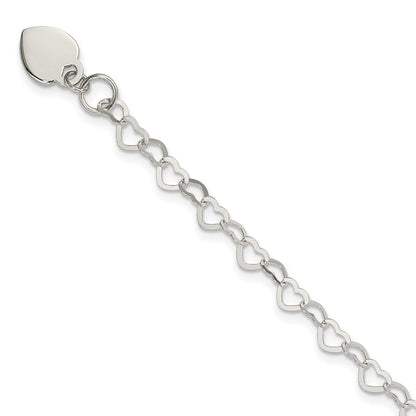Sterlingsilber Herz Glieder Childs Armband