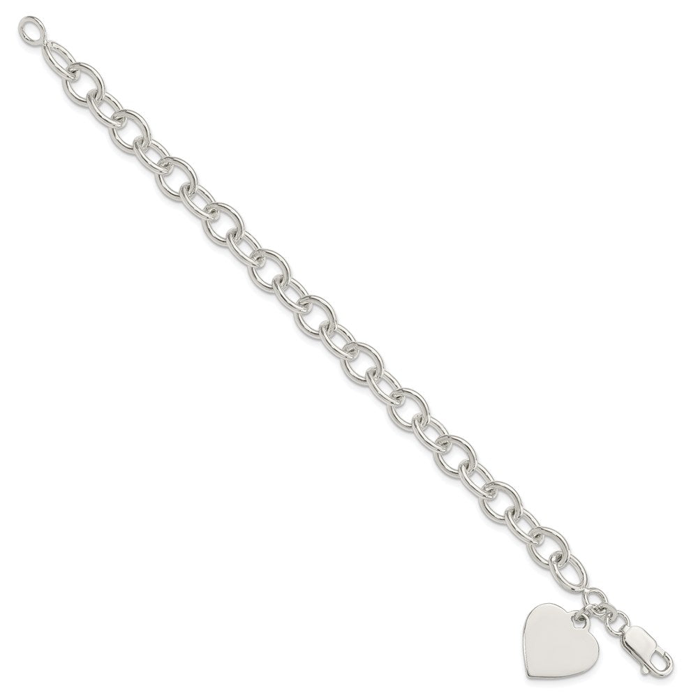 Sterlingsilber Gravierbar Herz Fantasieglieder Armband