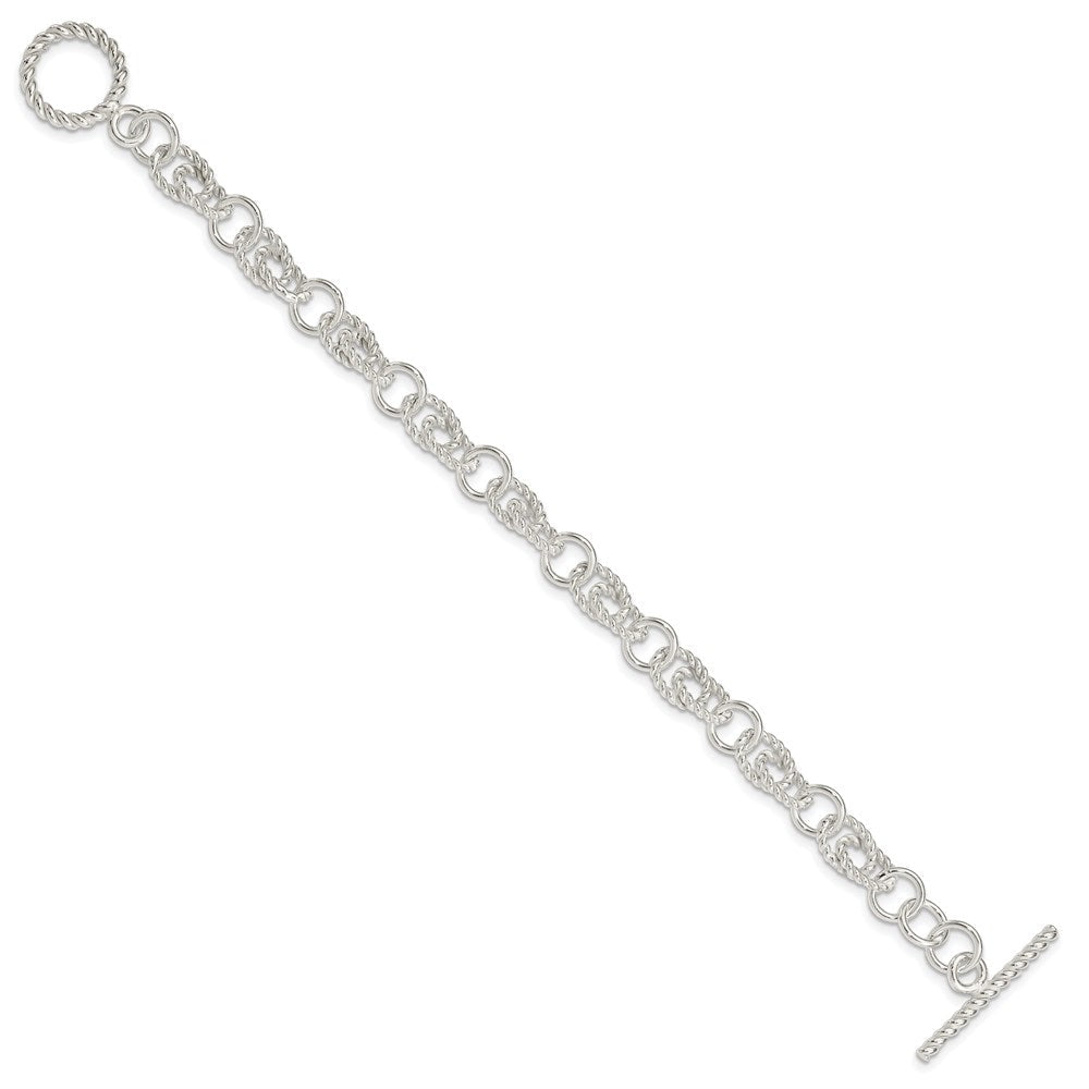 7 Zoll Sterlingsilber Doppelt Gedreht Glieder Armband