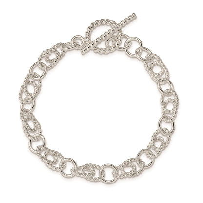 7 Zoll Sterlingsilber Doppelt Gedreht Glieder Armband