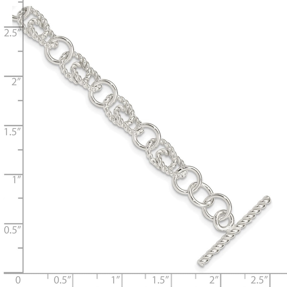 7 Zoll Sterlingsilber Doppelt Gedreht Glieder Armband