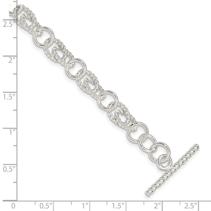 7 Zoll Sterlingsilber Doppelt Gedreht Glieder Armband