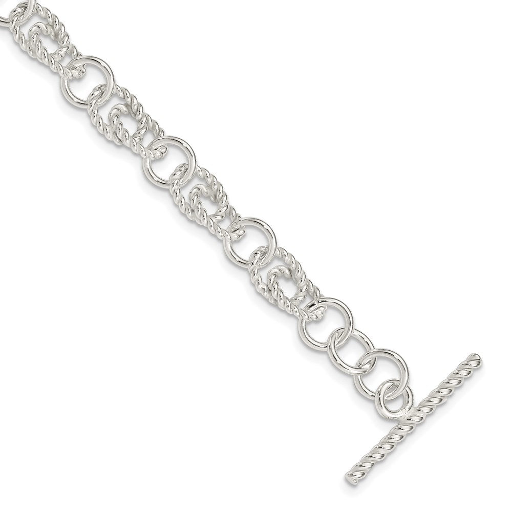7 Zoll Sterlingsilber Doppelt Gedreht Glieder Armband
