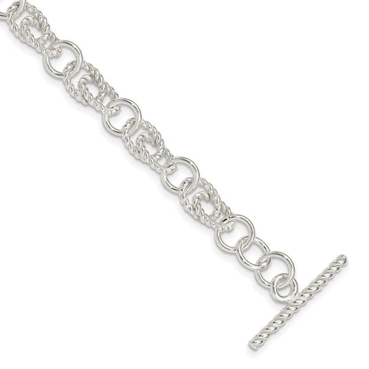 7 Zoll Sterlingsilber Doppelt Gedreht Glieder Armband