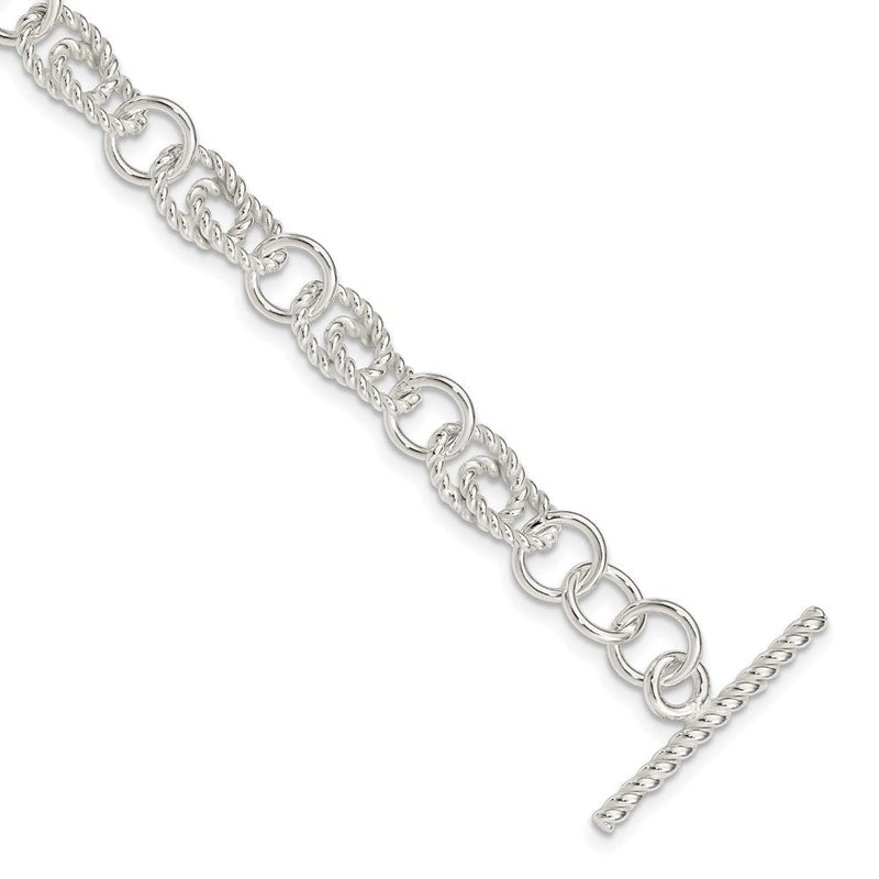 7 Zoll Sterlingsilber Doppelt Gedreht Glieder Armband