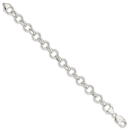 7.25 Zoll Sterlingsilber Glieder Armband