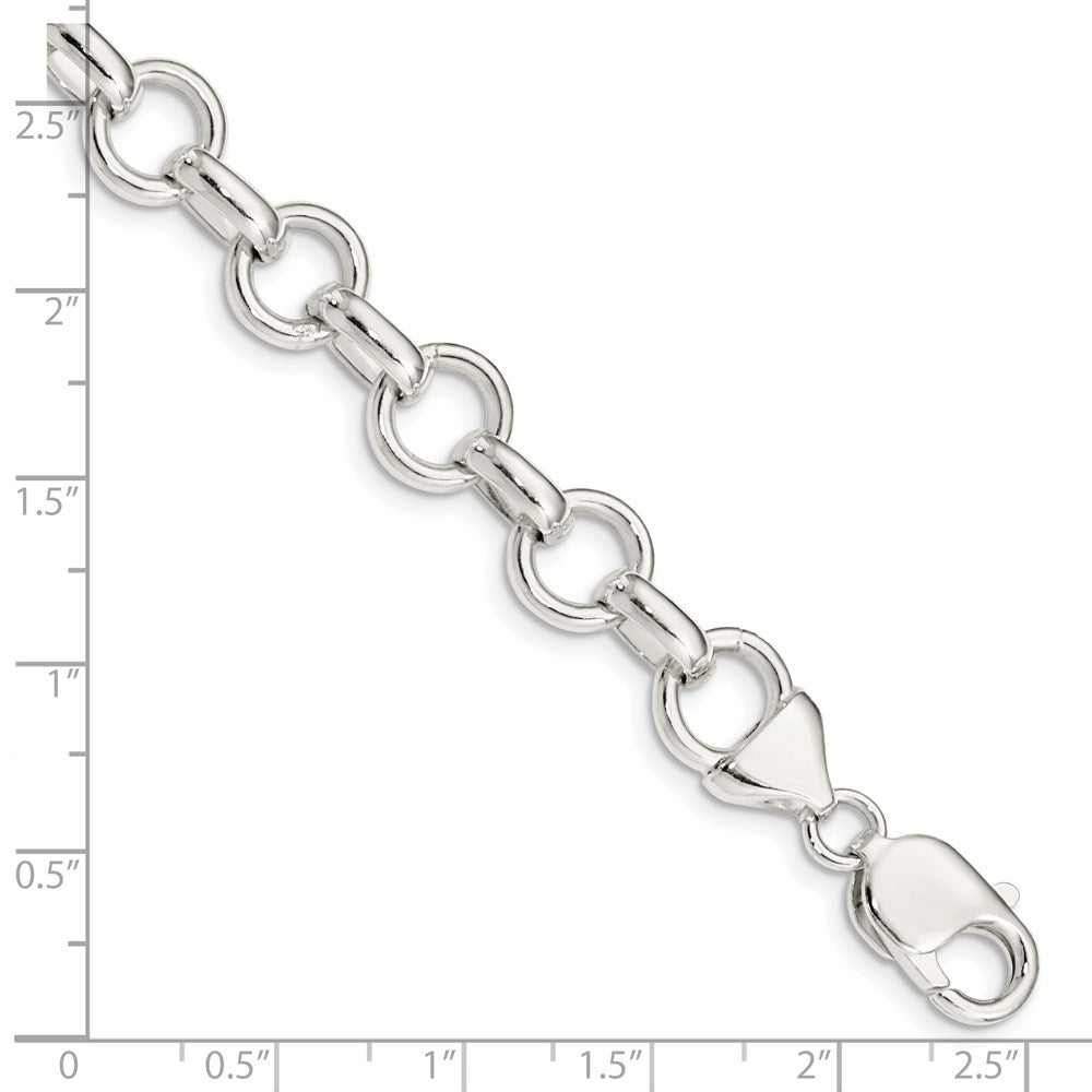 7.25 Zoll Sterlingsilber Glieder Armband