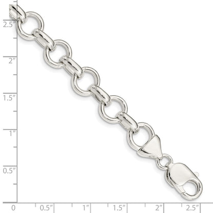 7.25 Zoll Sterlingsilber Glieder Armband