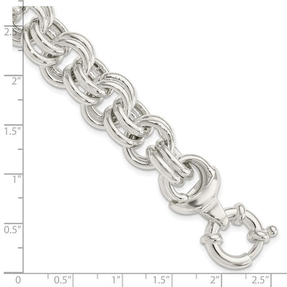 8 Zoll Sterlingsilber Fantasieglieder Armband