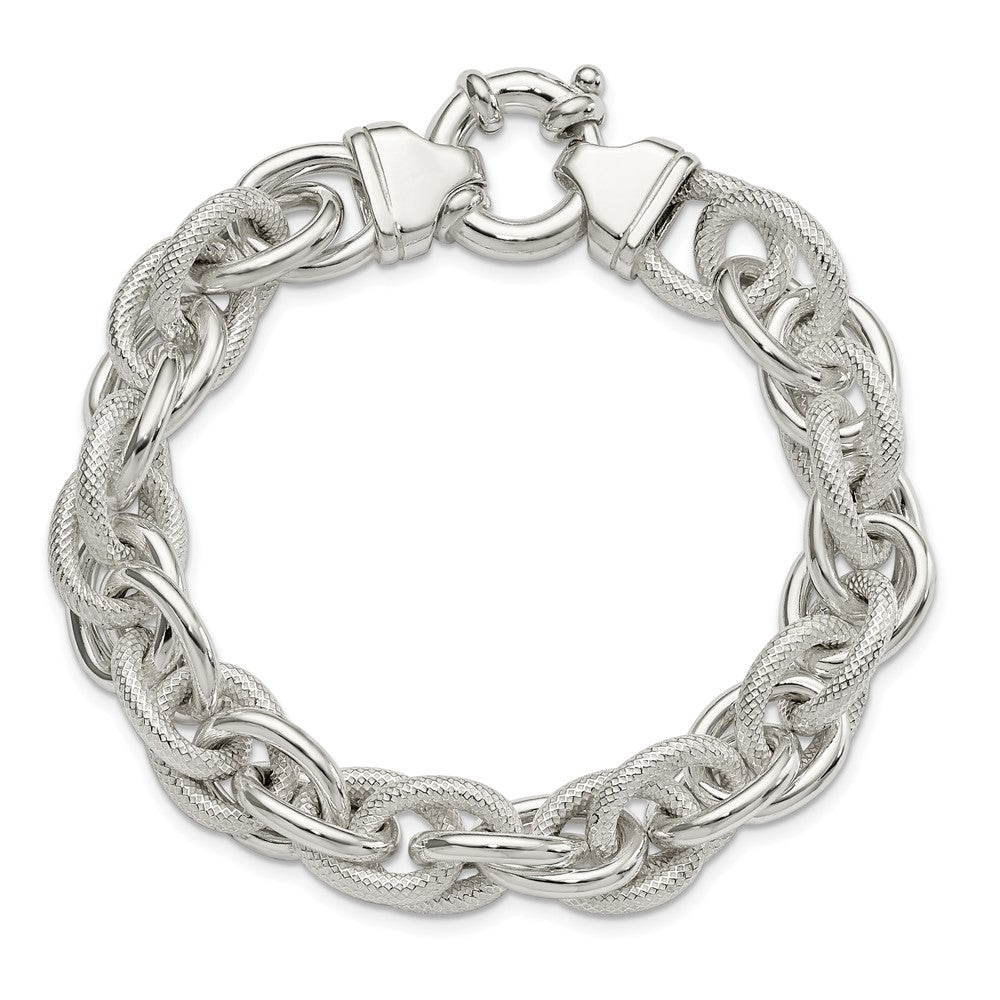 7.75 Zoll Sterlingsilber Fantasieglieder Armband