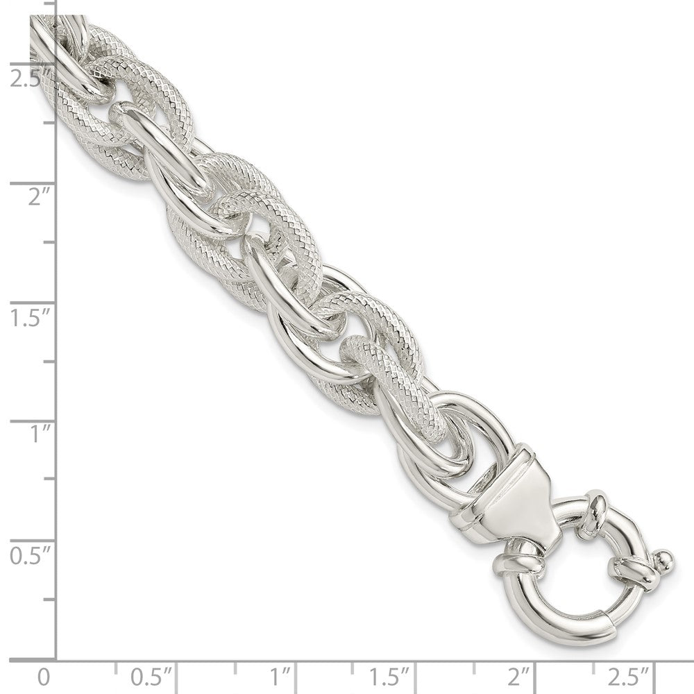 7.75 Zoll Sterlingsilber Fantasieglieder Armband