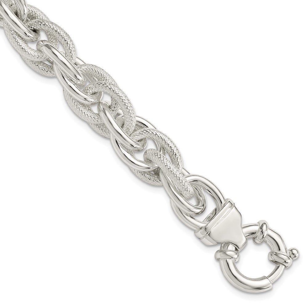 7.75 Zoll Sterlingsilber Fantasieglieder Armband
